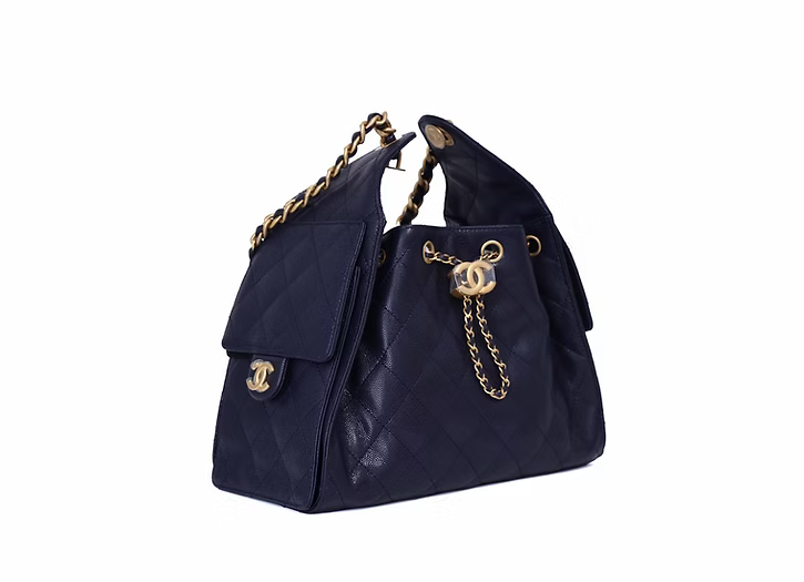 CHANEL 25 mini navy ghw
