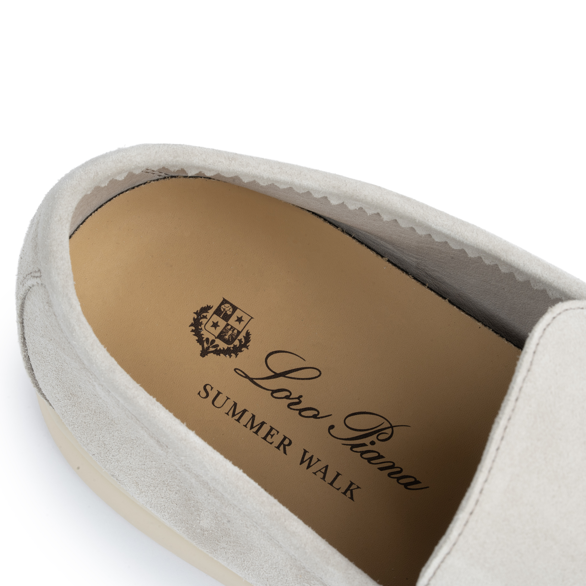 Loro Piana Men’s Summer Walk Loafers – Classic Beige Suede