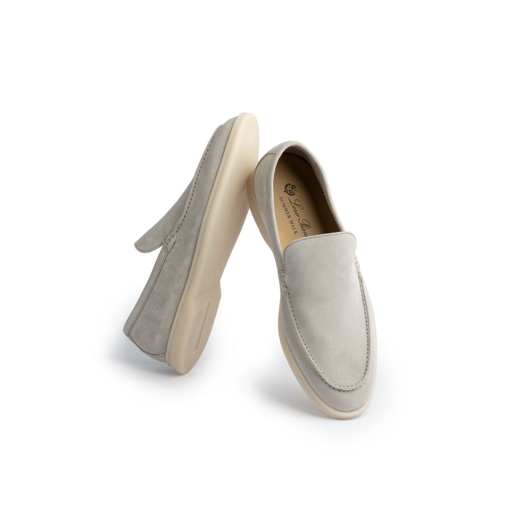 Loro Piana Men’s Summer Walk Loafers – Classic Beige Suede