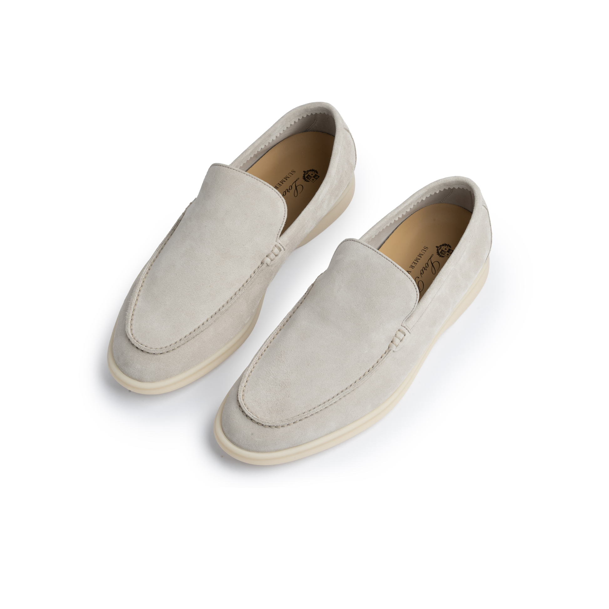 Loro Piana Men’s Summer Walk Loafers – Classic Beige Suede